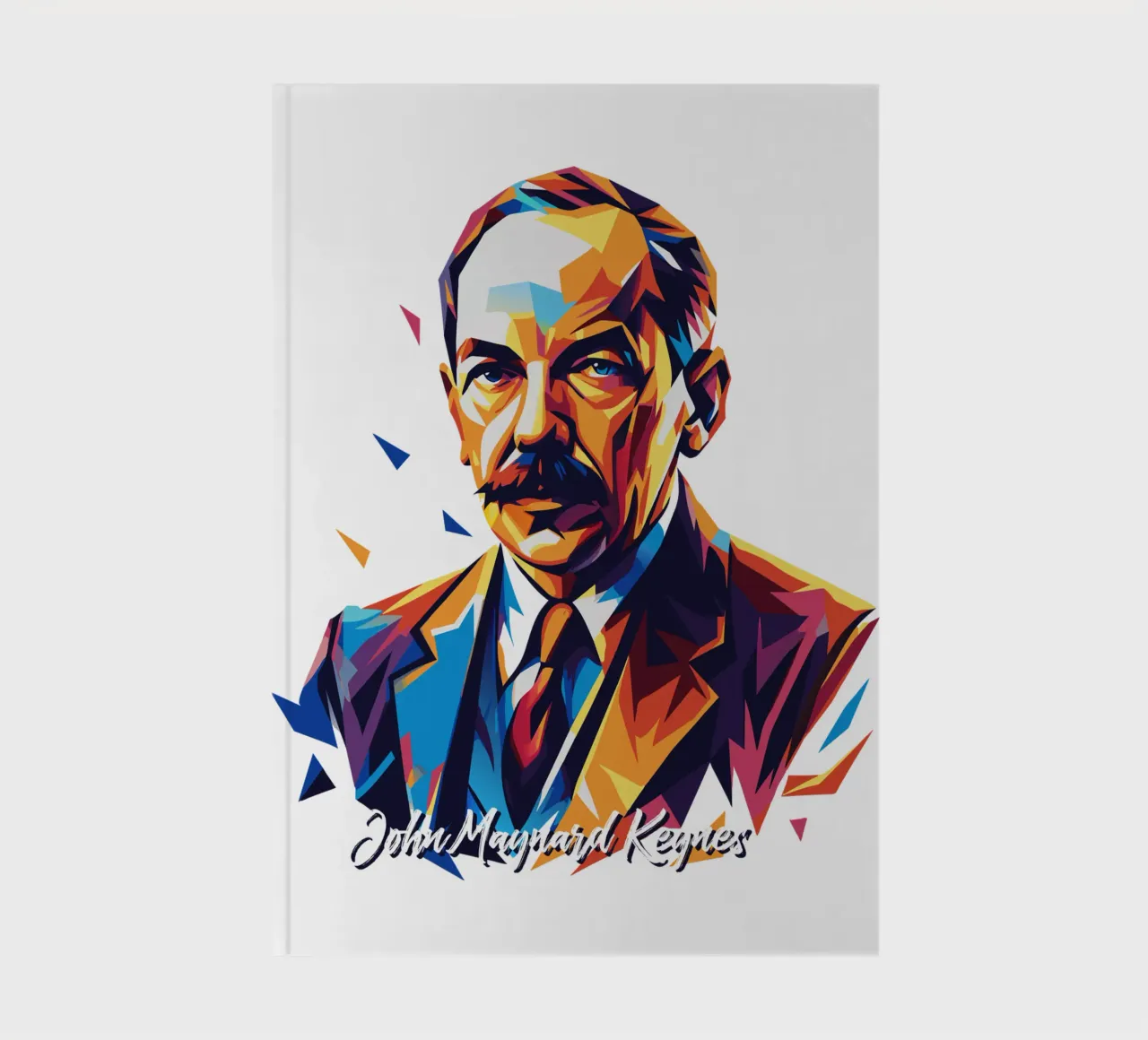 John Maynard Keynes WPAP Pop Art notebook by vectorartnesia