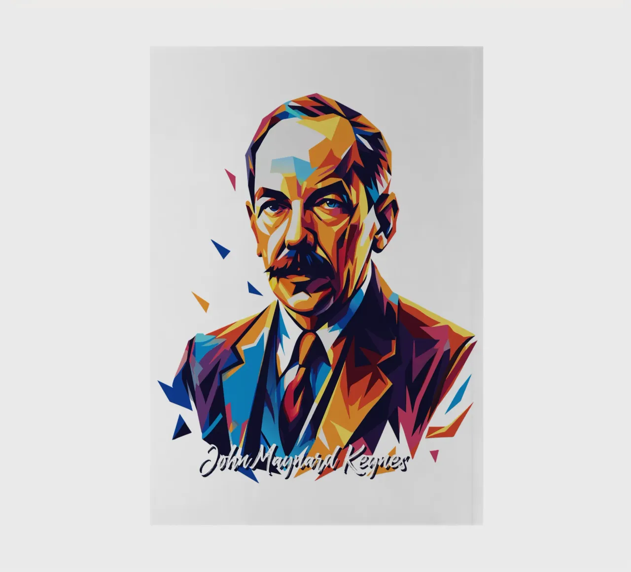 John Maynard Keynes WPAP Pop Art notebook by vectorartnesia