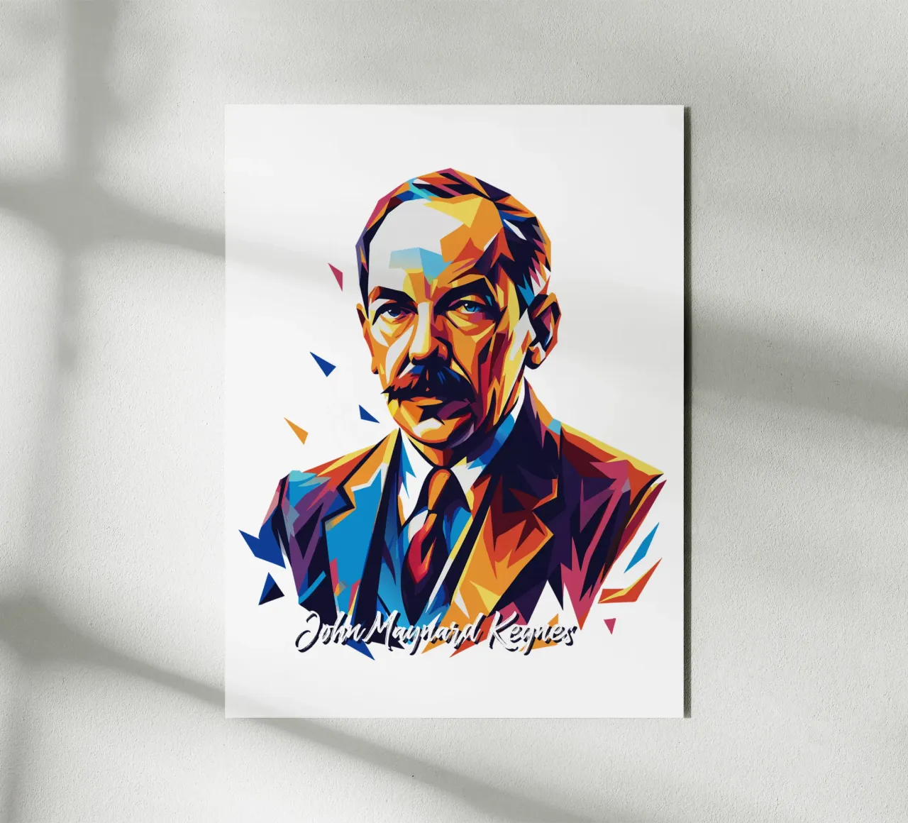 John Maynard Keynes WPAP Pop Art alluminio dibond da vectorartnesia