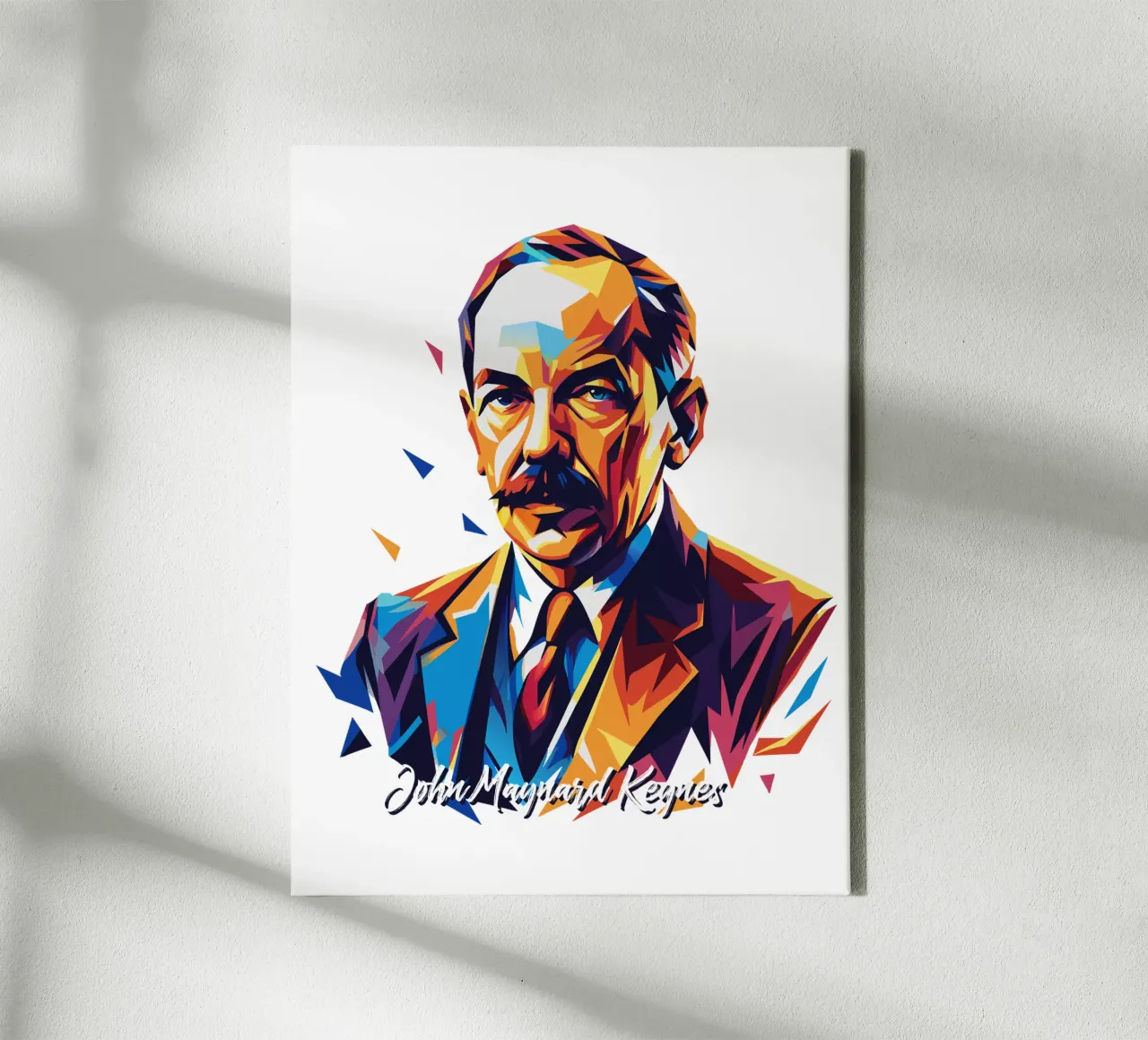 John Maynard Keynes WPAP Pop Art tela da vectorartnesia