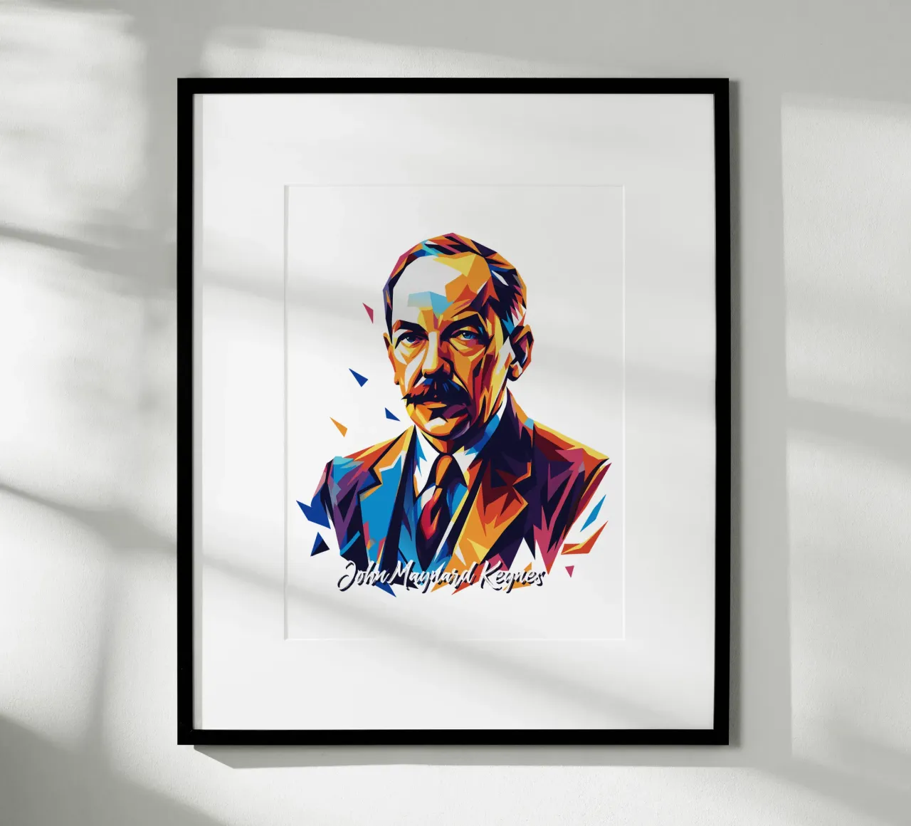 John Maynard Keynes WPAP Pop Art carta hahnemühle da vectorartnesia