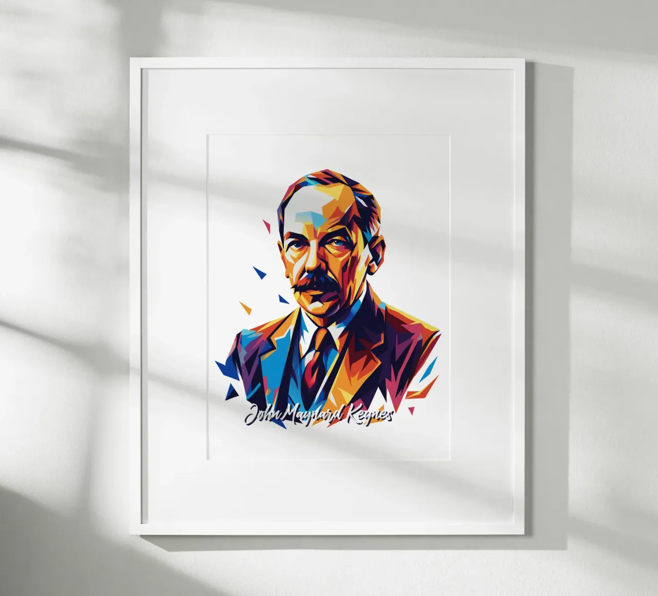 John Maynard Keynes WPAP Pop Art carta hahnemühle da vectorartnesia