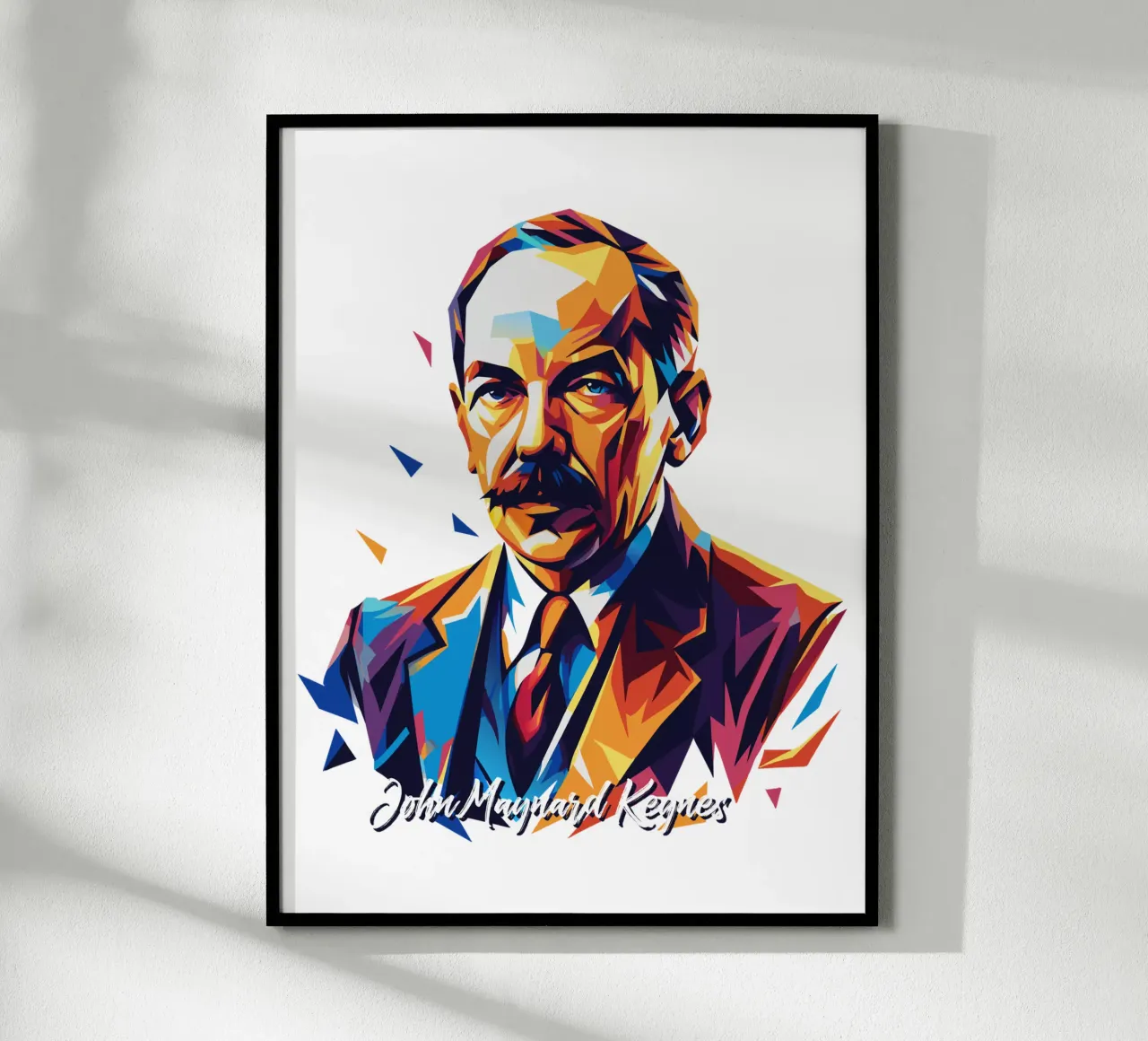 John Maynard Keynes WPAP Pop Art carta hahnemühle da vectorartnesia