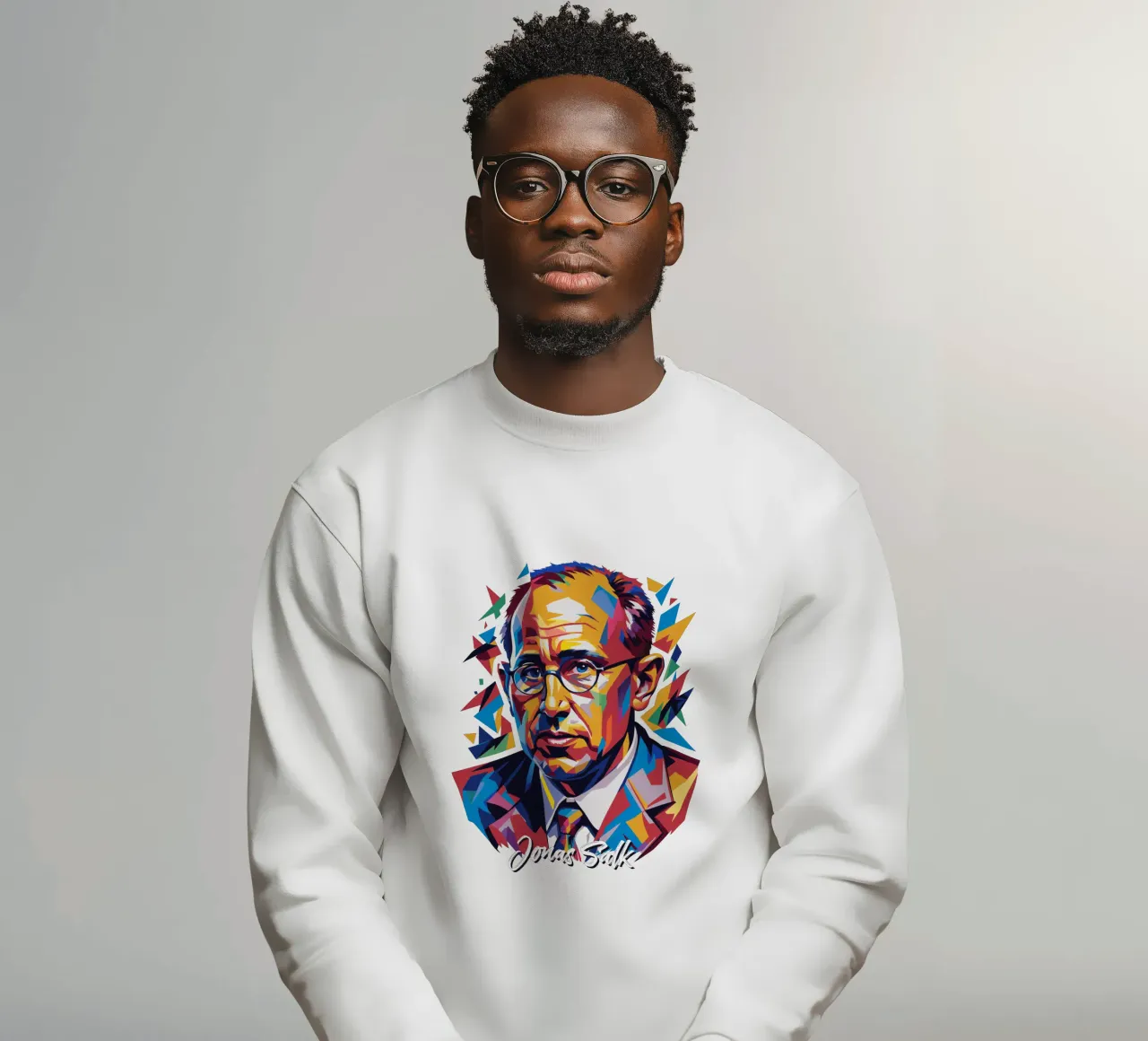 Jonas Salk WPAP Pop Art felpa da vectorartnesia
