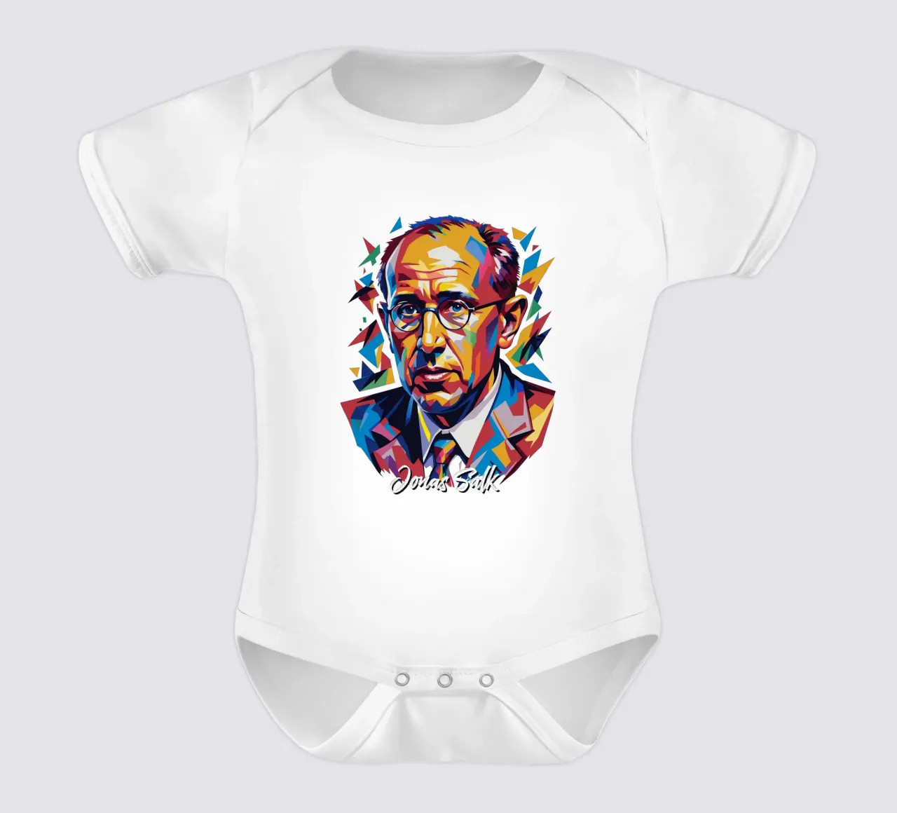 Jonas Salk WPAP Pop Art body neonato maniche corte da vectorartnesia