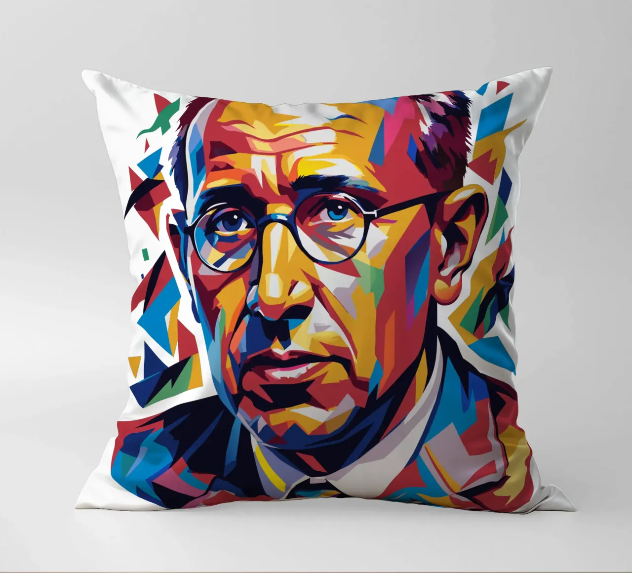 Jonas Salk WPAP Pop Art cuscino da vectorartnesia