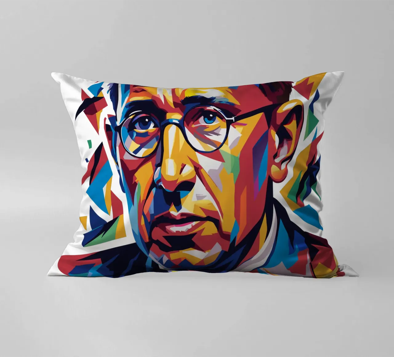 Jonas Salk WPAP Pop Art cuscino da vectorartnesia