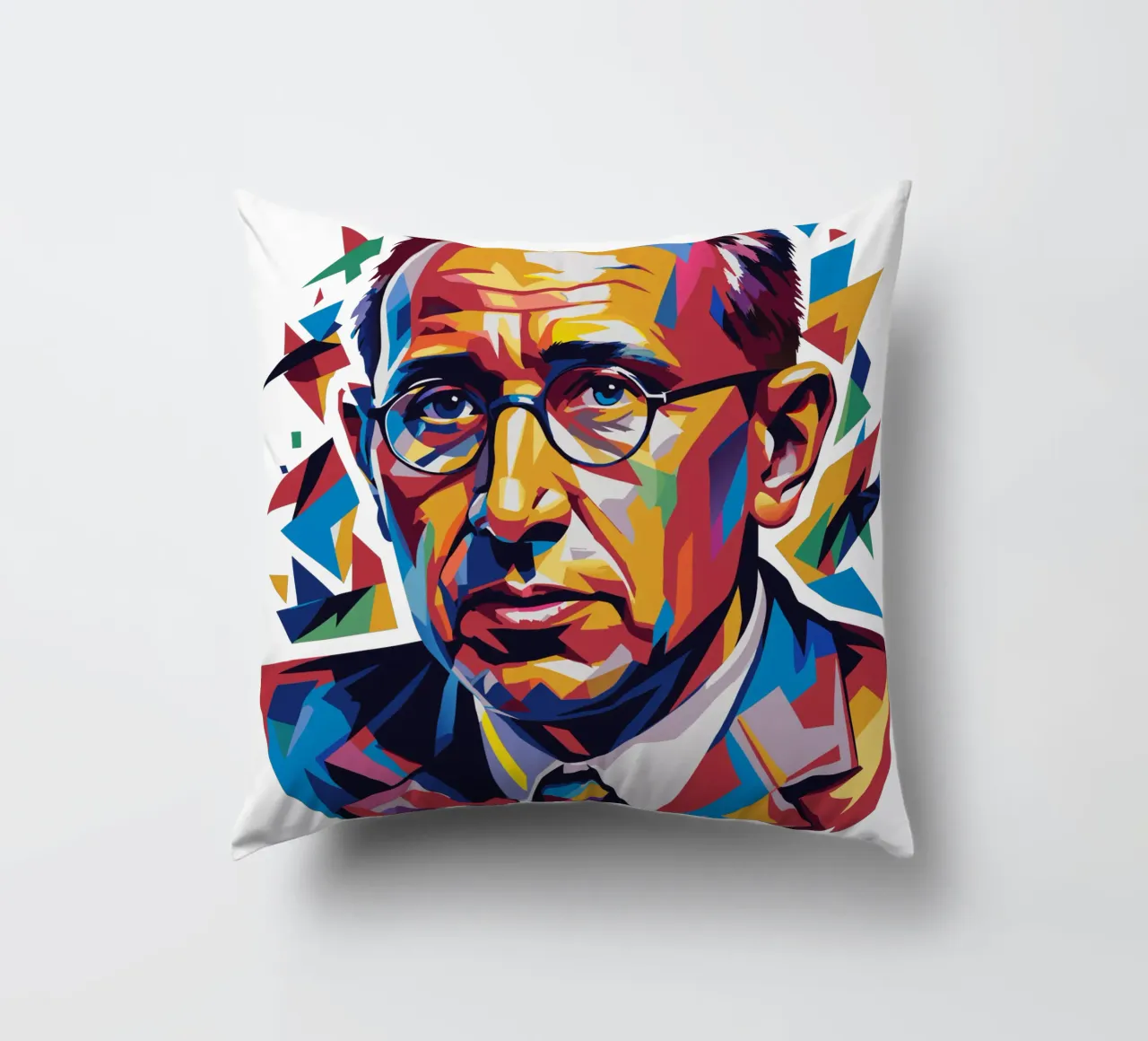 Jonas Salk WPAP Pop Art cuscino da vectorartnesia