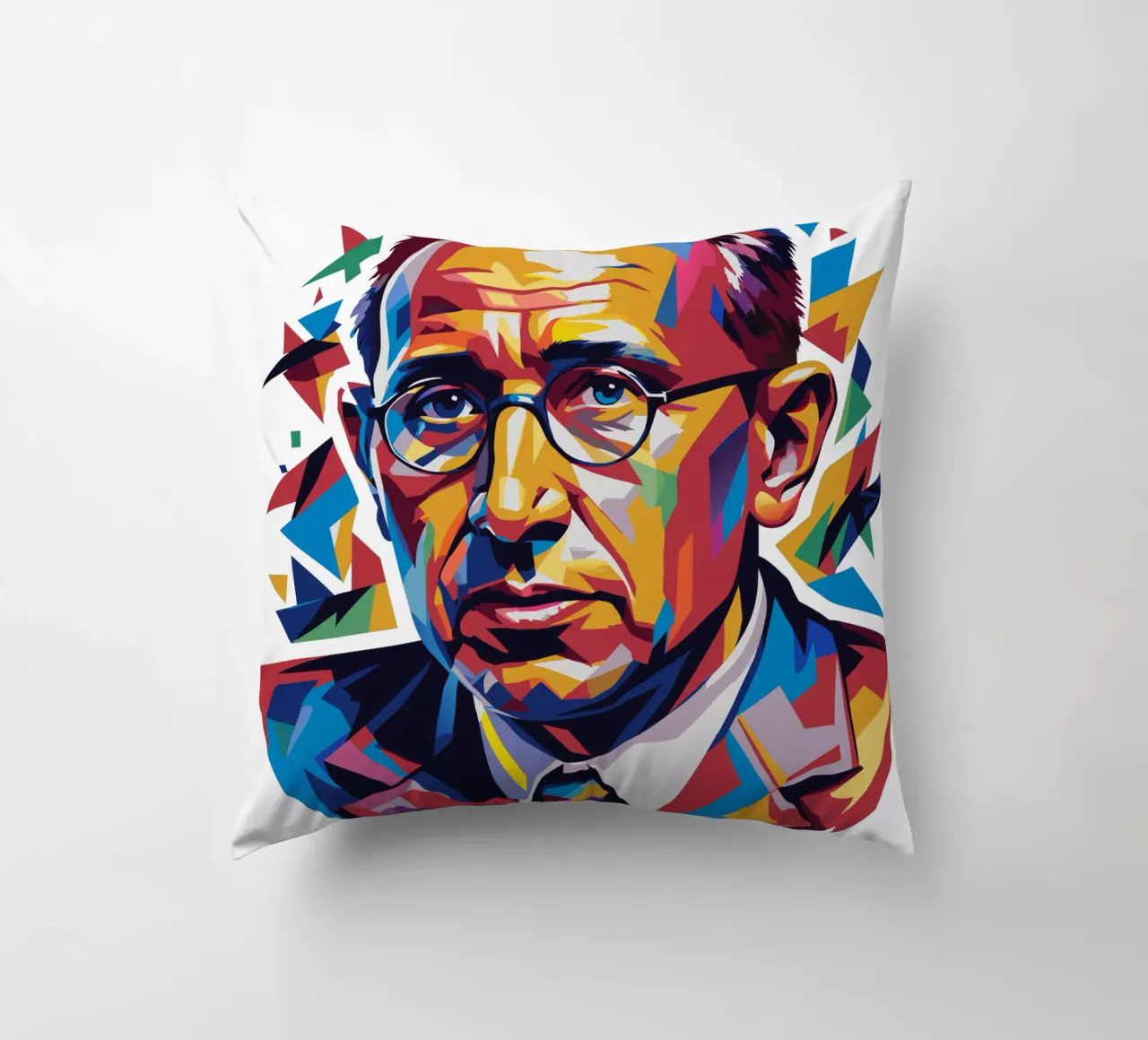 Jonas Salk WPAP Pop Art cuscino da vectorartnesia