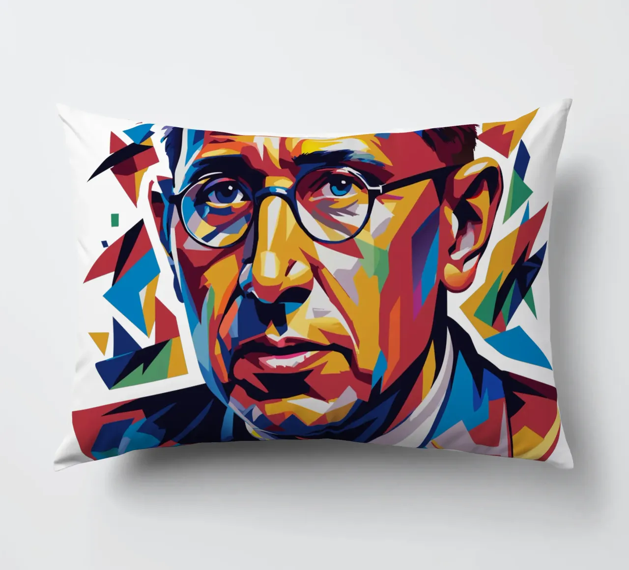 Jonas Salk WPAP Pop Art cuscino da vectorartnesia
