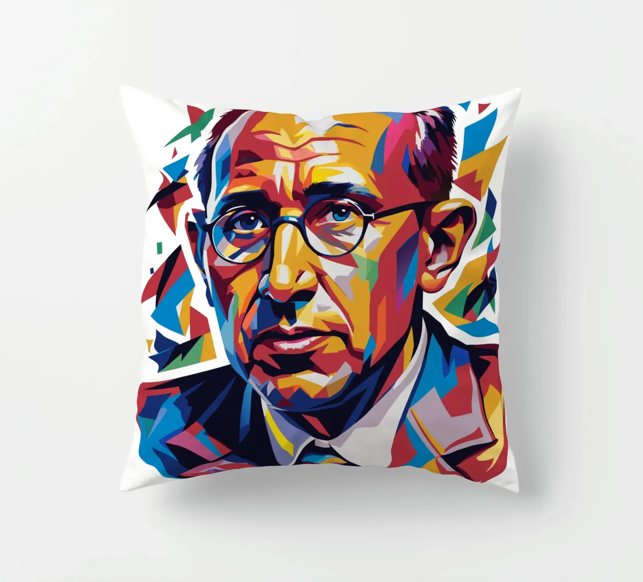 Jonas Salk WPAP Pop Art cuscino da vectorartnesia