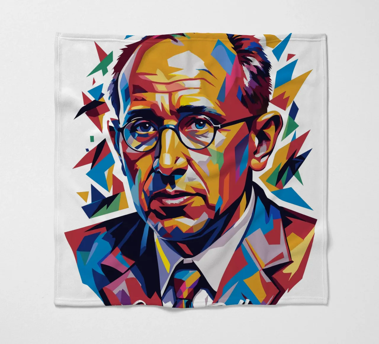 Jonas Salk WPAP Pop Art coperta in pile da vectorartnesia