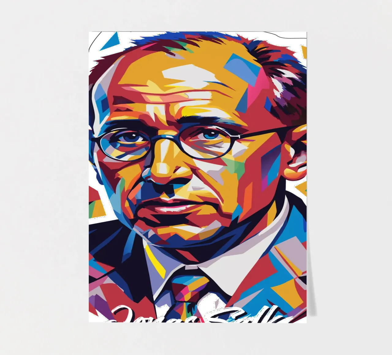 Jonas Salk WPAP Pop Art foglio adesivo da vectorartnesia