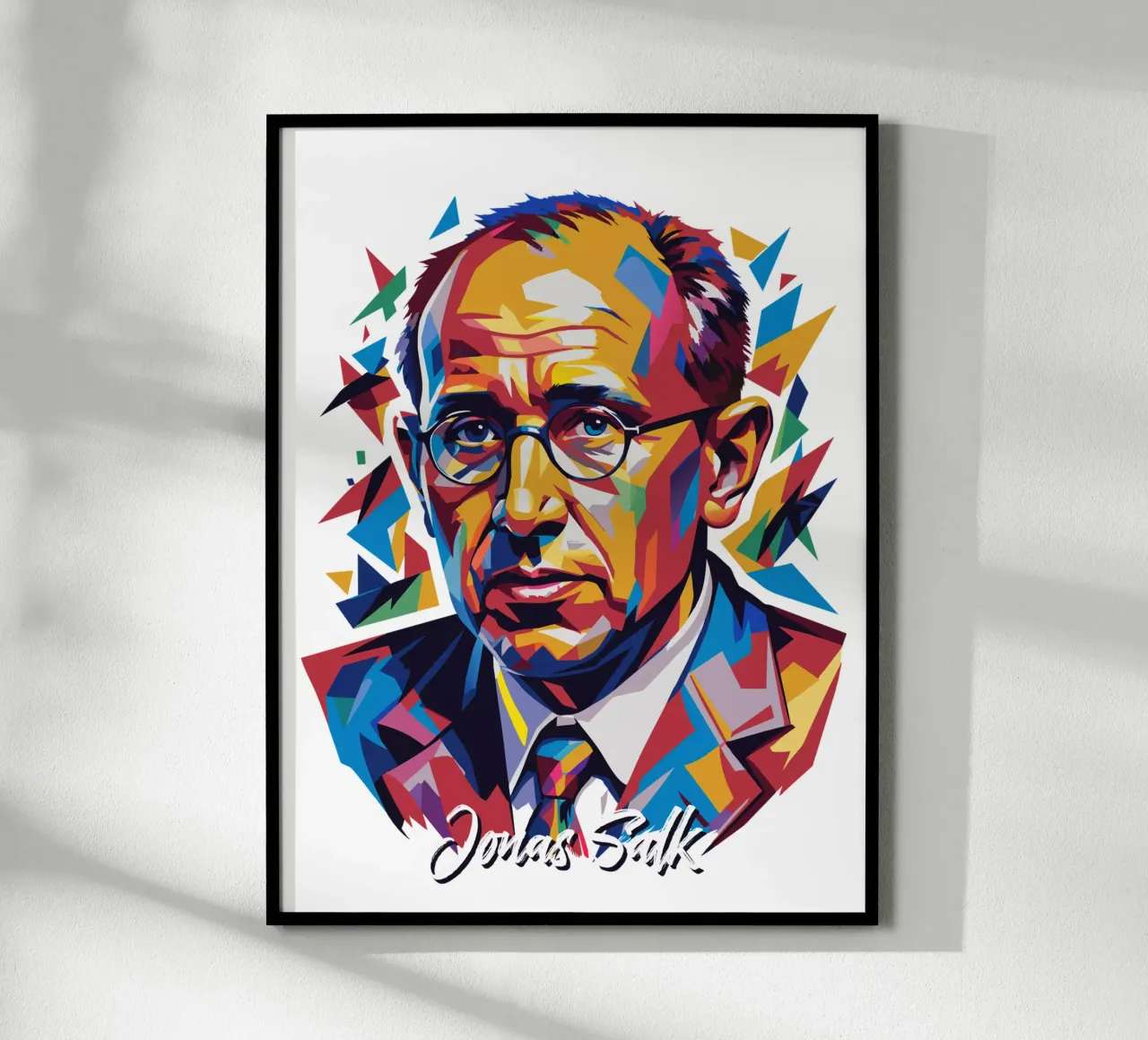 Jonas Salk WPAP Pop Art carta hahnemühle da vectorartnesia