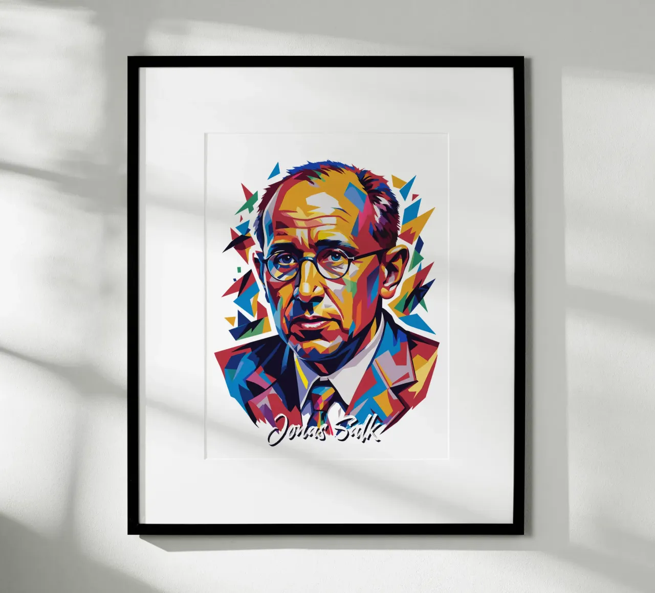 Jonas Salk WPAP Pop Art carta hahnemühle da vectorartnesia