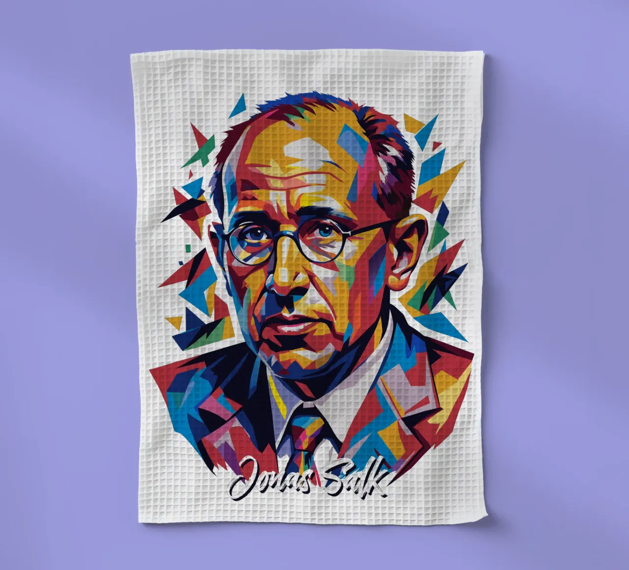 Jonas Salk WPAP Pop Art canovaccio da cucina da vectorartnesia