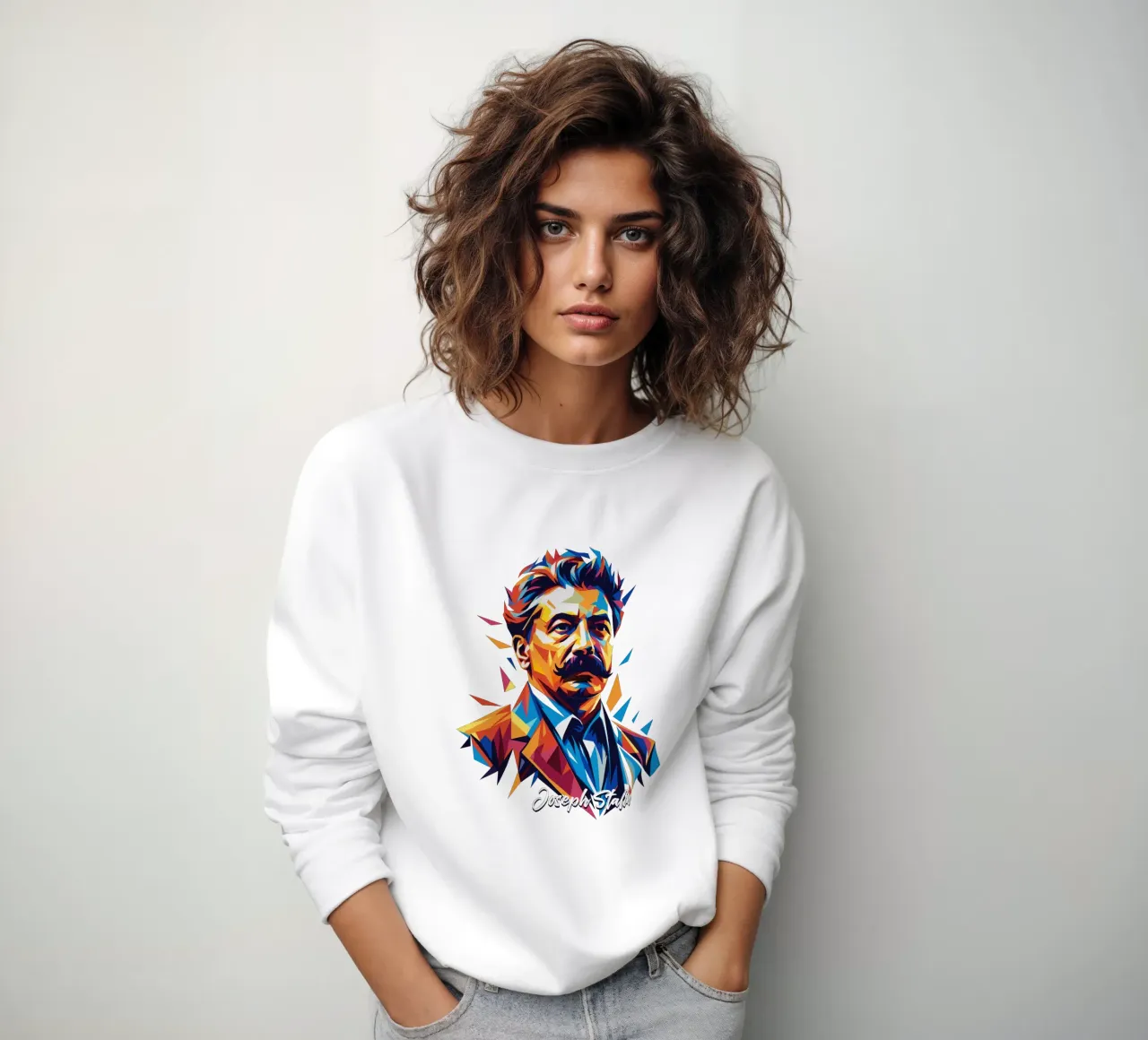 Joseph Stalin WPAP Pop Art felpa da vectorartnesia