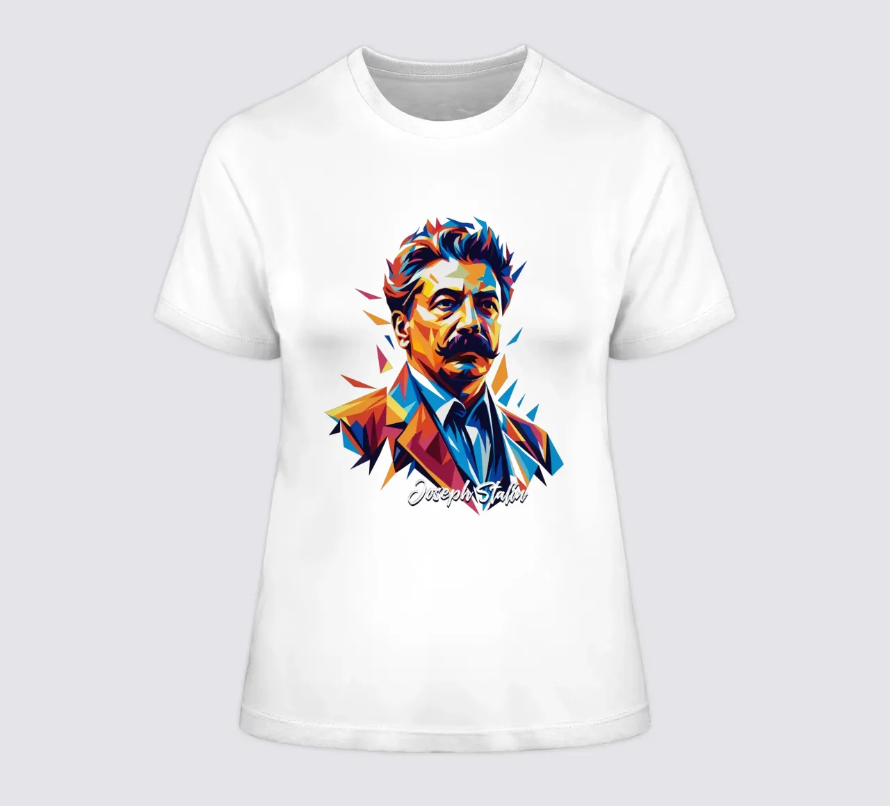 Joseph Stalin WPAP Pop Art women's fitted t-shirt by vectorartnesia