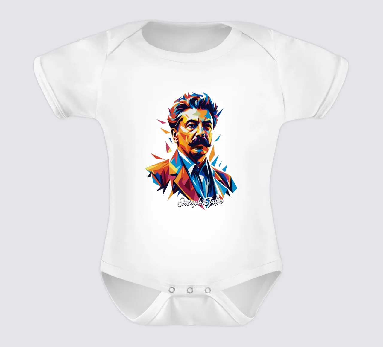 Joseph Stalin WPAP Pop Art body neonato maniche corte da vectorartnesia