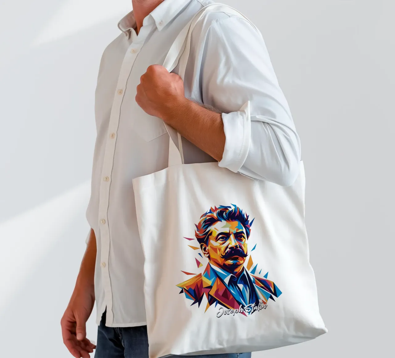 Joseph Stalin WPAP Pop Art borsa in juta da vectorartnesia