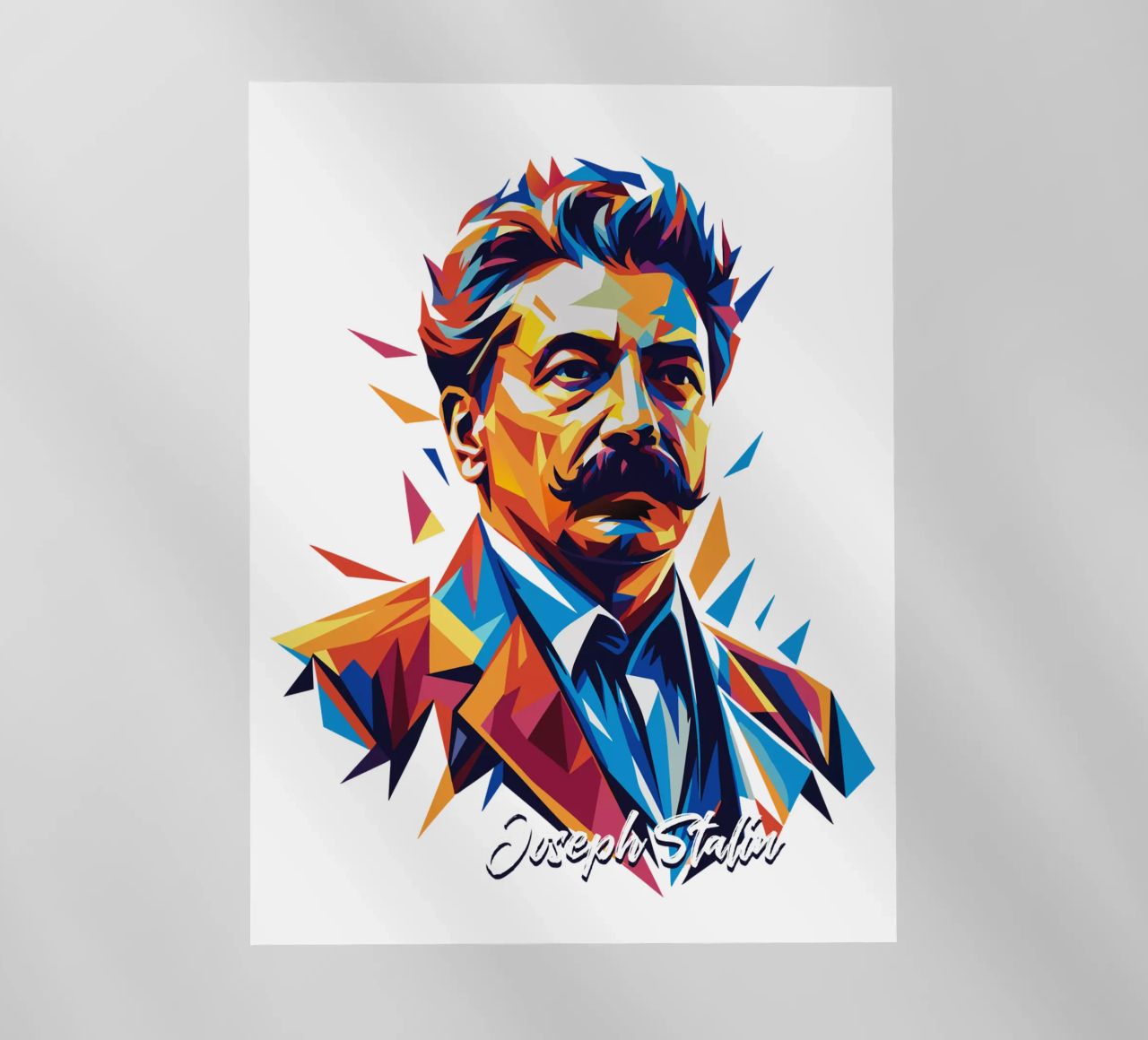 Joseph Stalin WPAP Pop Art pellicola backlit da vectorartnesia