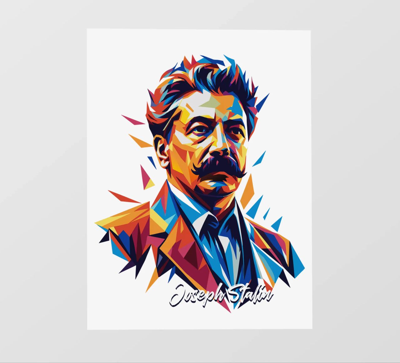 Joseph Stalin WPAP Pop Art pellicola backlit da vectorartnesia