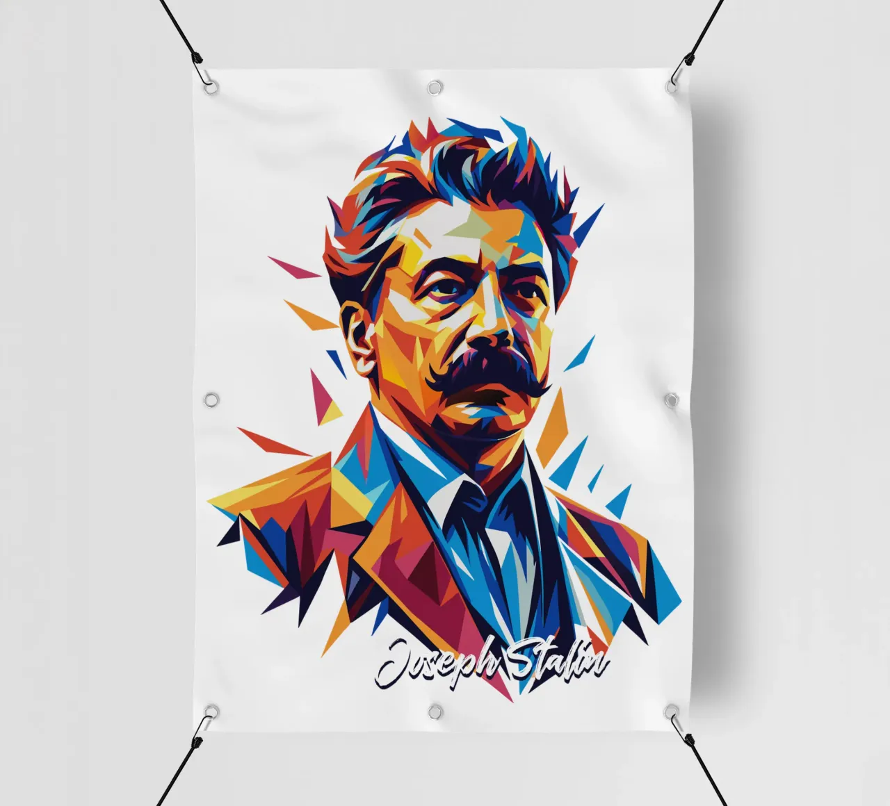 Joseph Stalin WPAP Pop Art telo in pvc da vectorartnesia