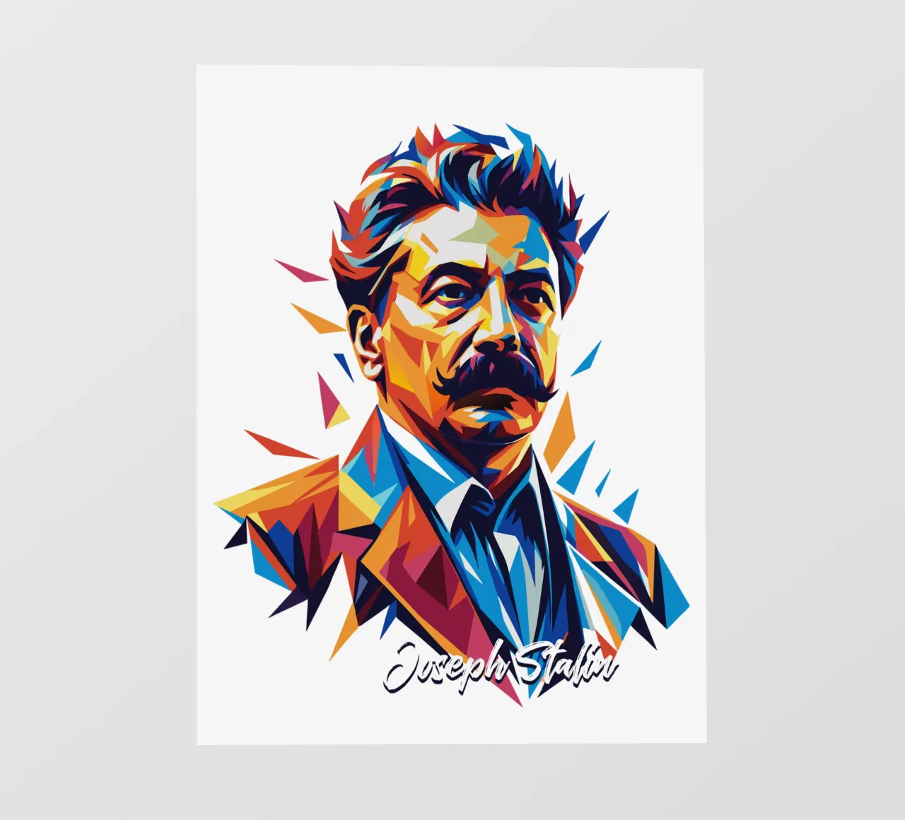 Joseph Stalin WPAP Pop Art telo in pvc da vectorartnesia