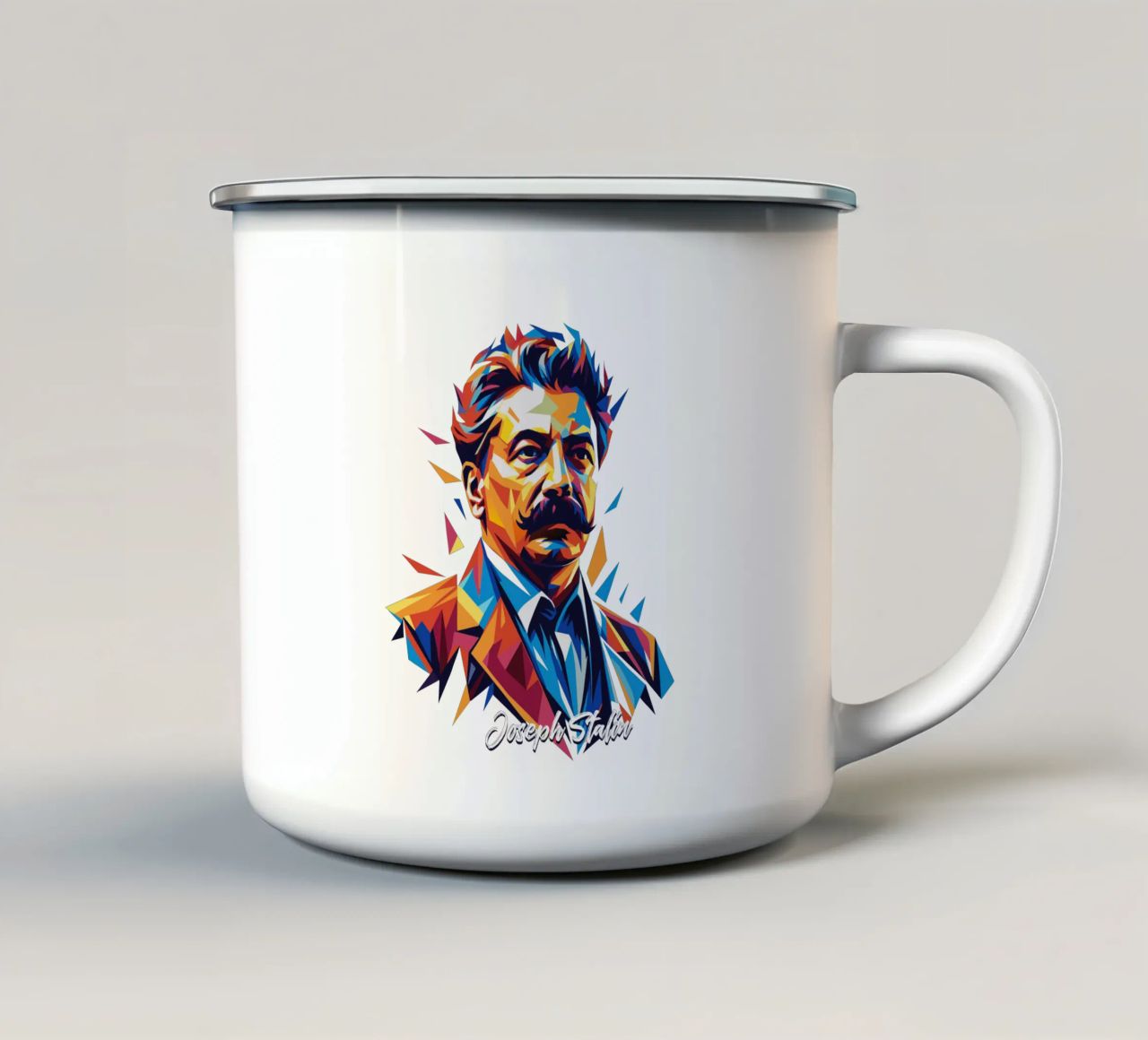 Joseph Stalin WPAP Pop Art tazza in smalto da vectorartnesia
