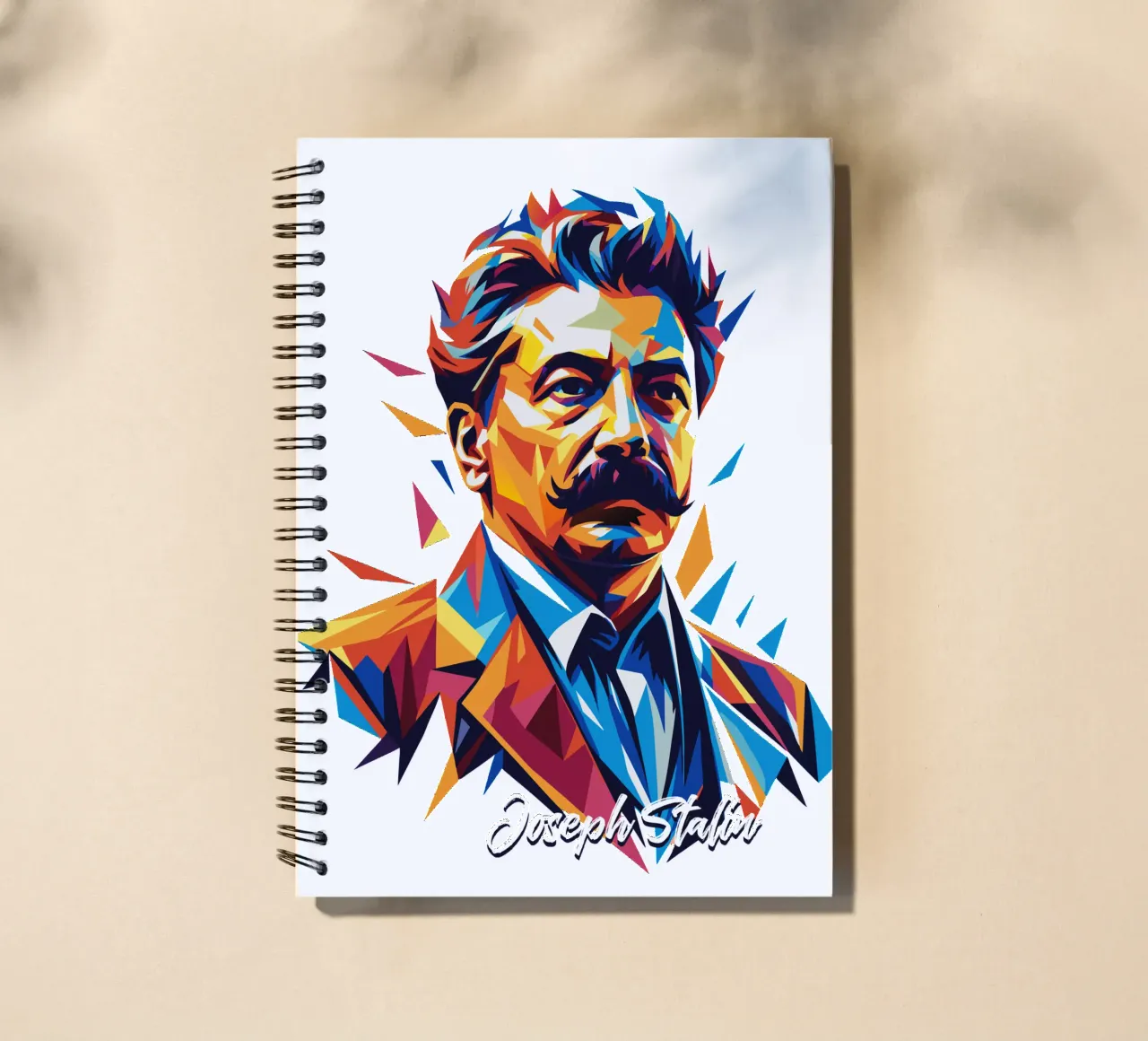 Joseph Stalin WPAP Pop Art spiral notebook by vectorartnesia