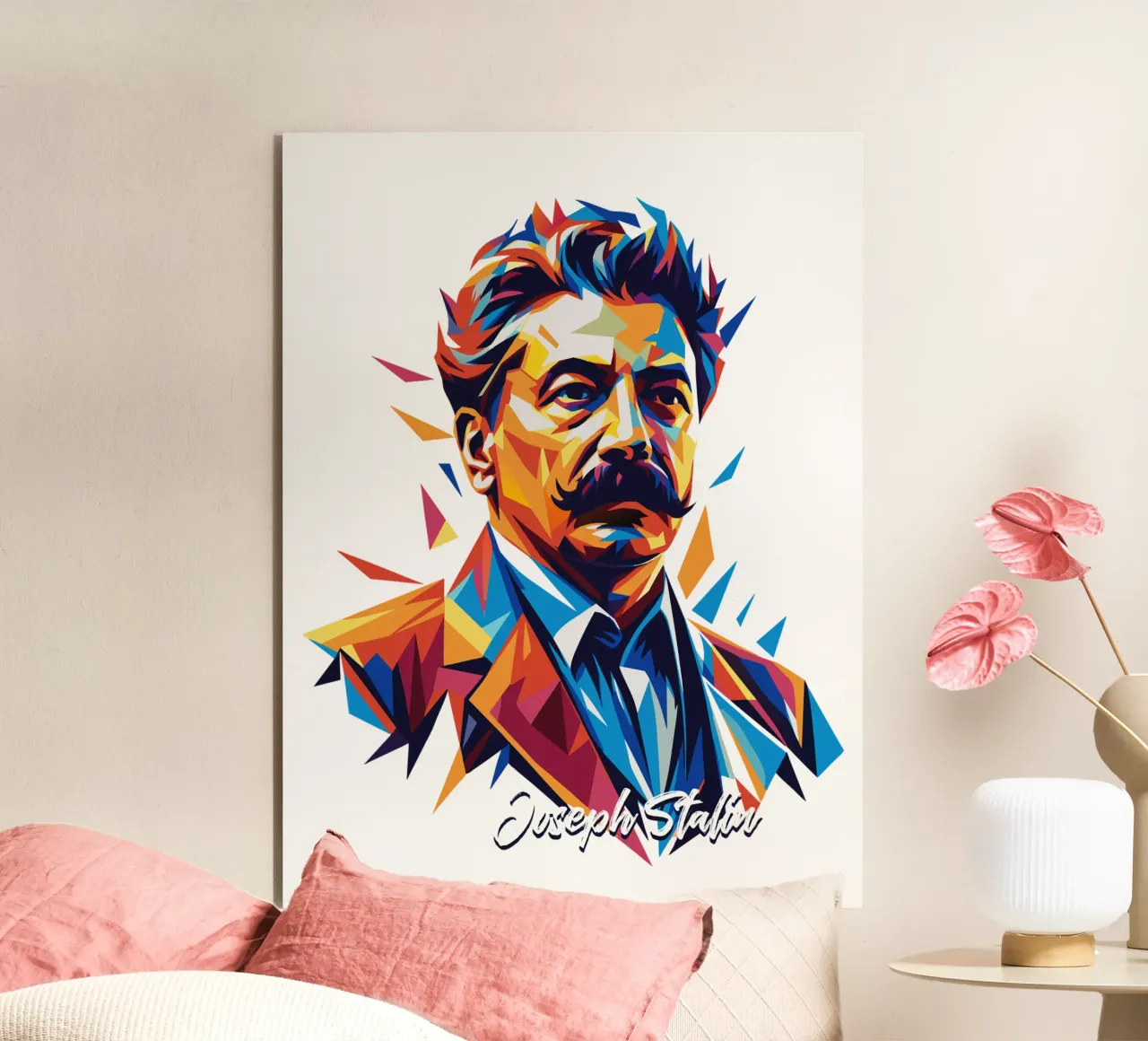 Joseph Stalin WPAP Pop Art alluminio dibond da vectorartnesia