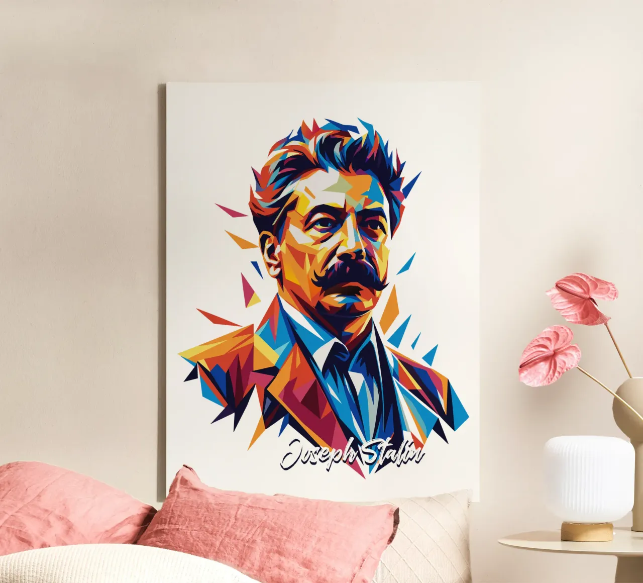 Joseph Stalin WPAP Pop Art canvas by vectorartnesia
