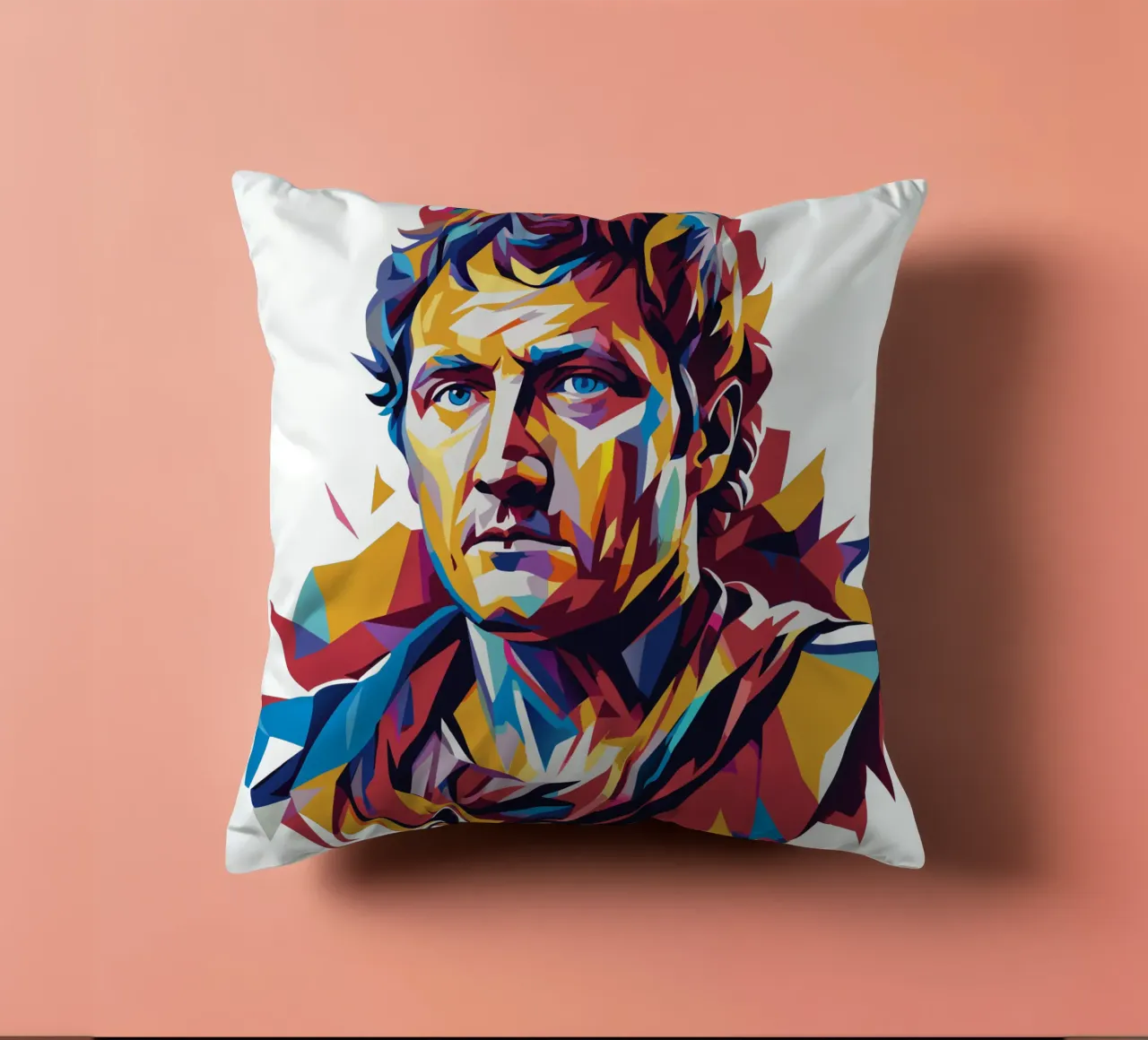 Julius Caesar WPAP Pop Art cuscino da vectorartnesia