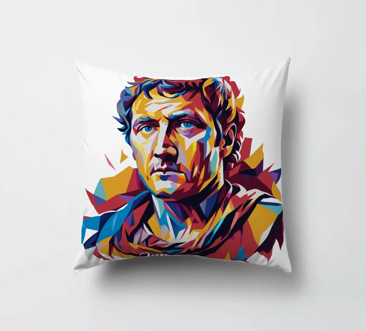 Julius Caesar WPAP Pop Art cuscino da vectorartnesia