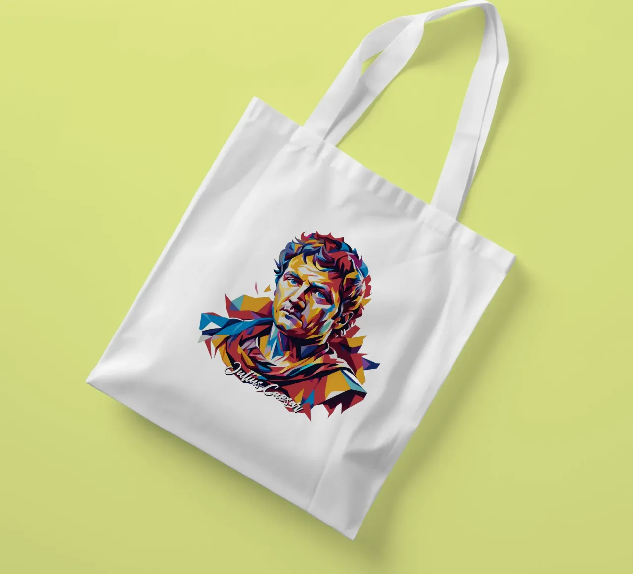 Julius Caesar WPAP Pop Art borsa in juta da vectorartnesia