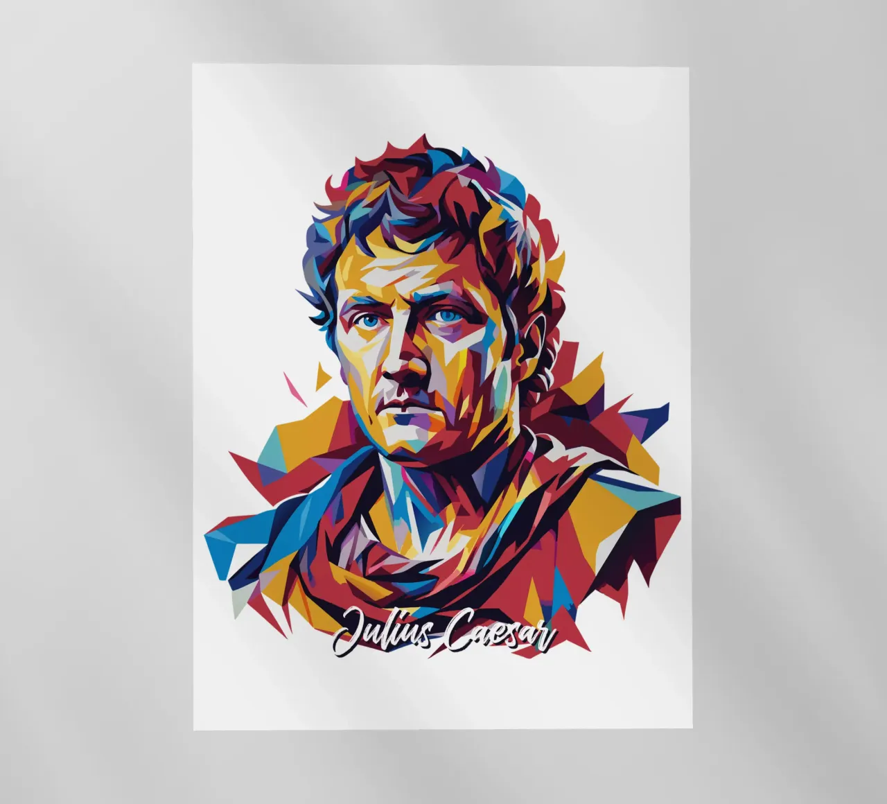 Julius Caesar WPAP Pop Art pellicola backlit da vectorartnesia