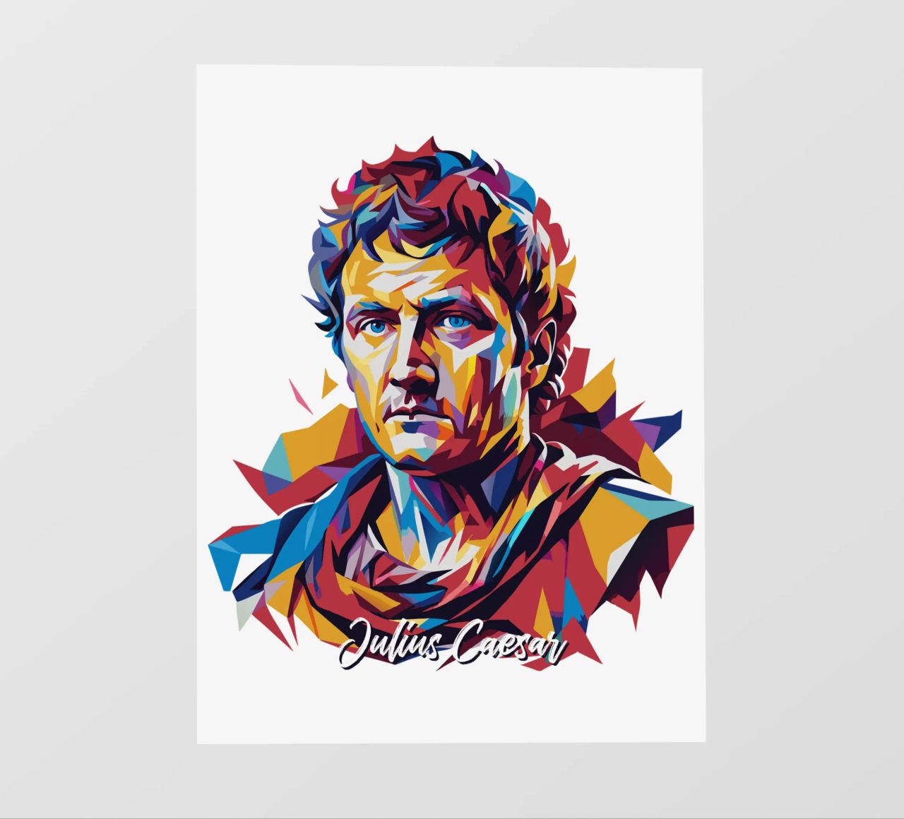 Julius Caesar WPAP Pop Art pellicola backlit da vectorartnesia
