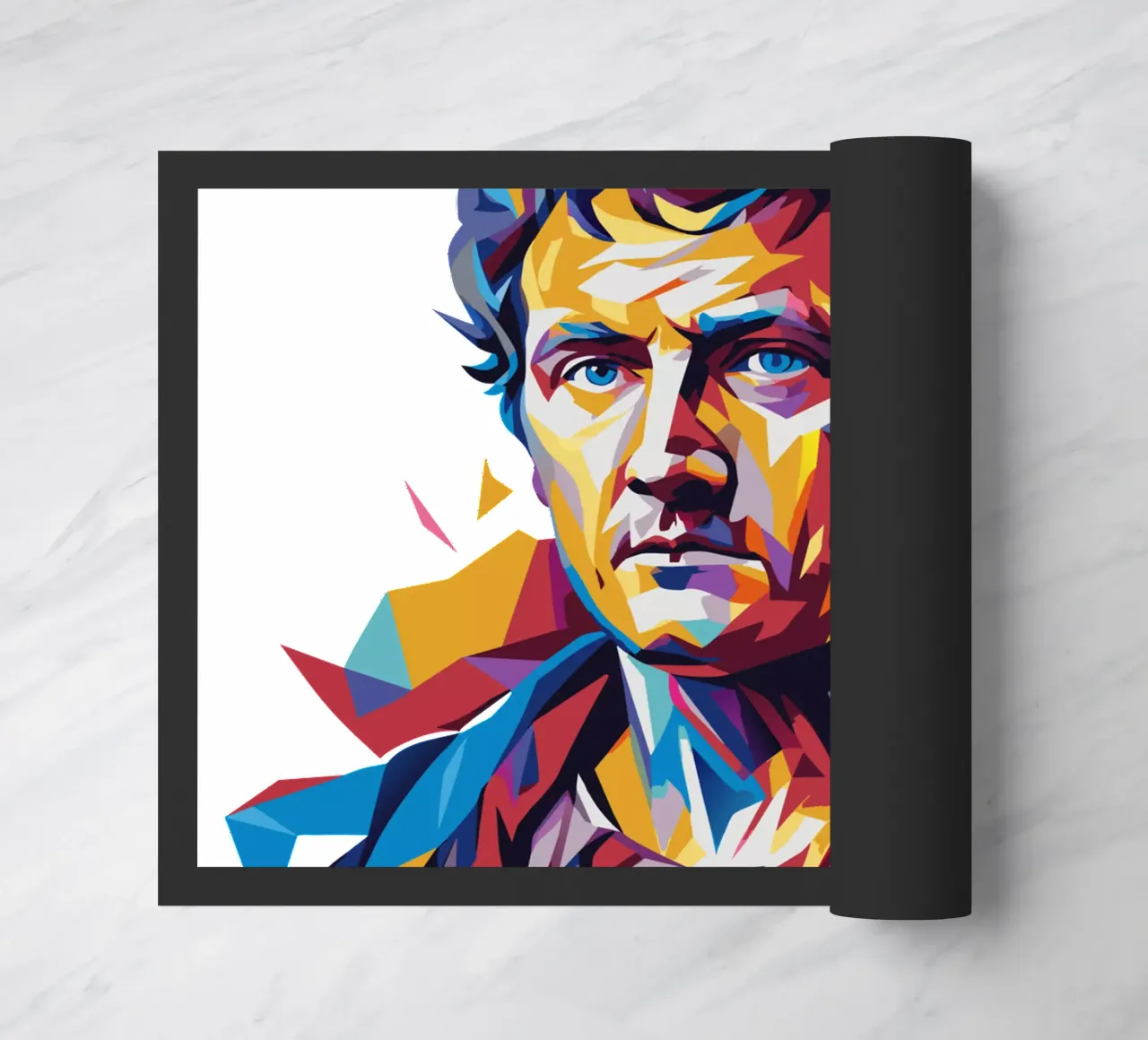 Julius Caesar WPAP Pop Art Fußmatte von vectorartnesia