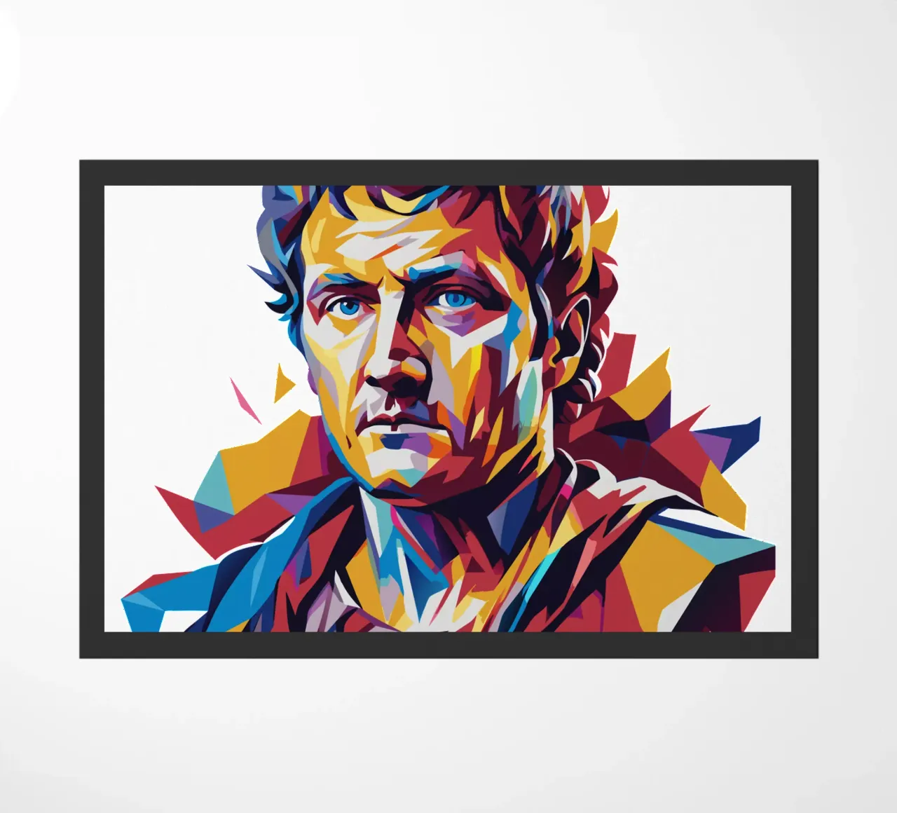 Julius Caesar WPAP Pop Art Fußmatte von vectorartnesia