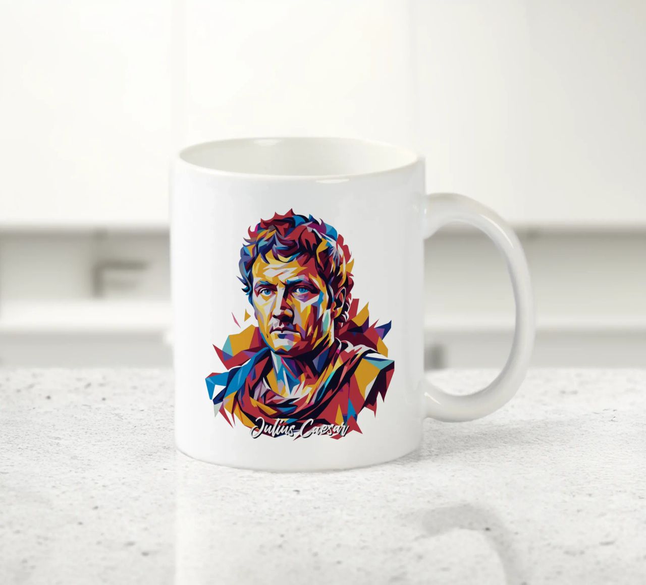Julius Caesar WPAP Pop Art tazza in ceramica da vectorartnesia
