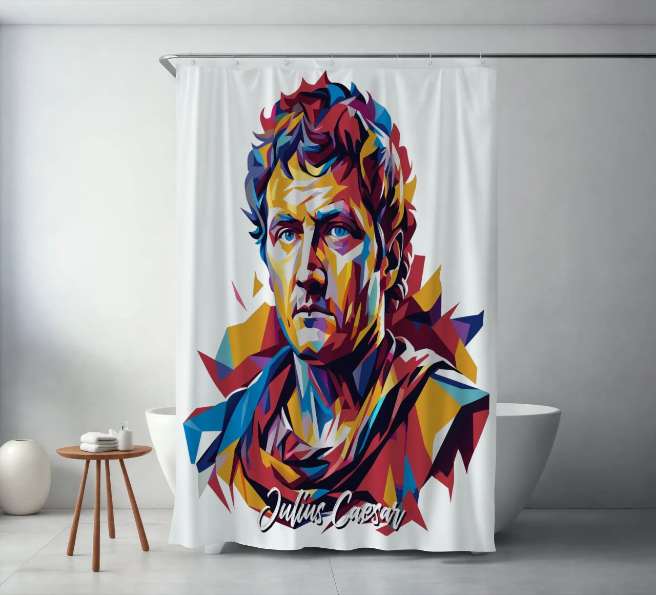 Julius Caesar WPAP Pop Art tenda da doccia da vectorartnesia