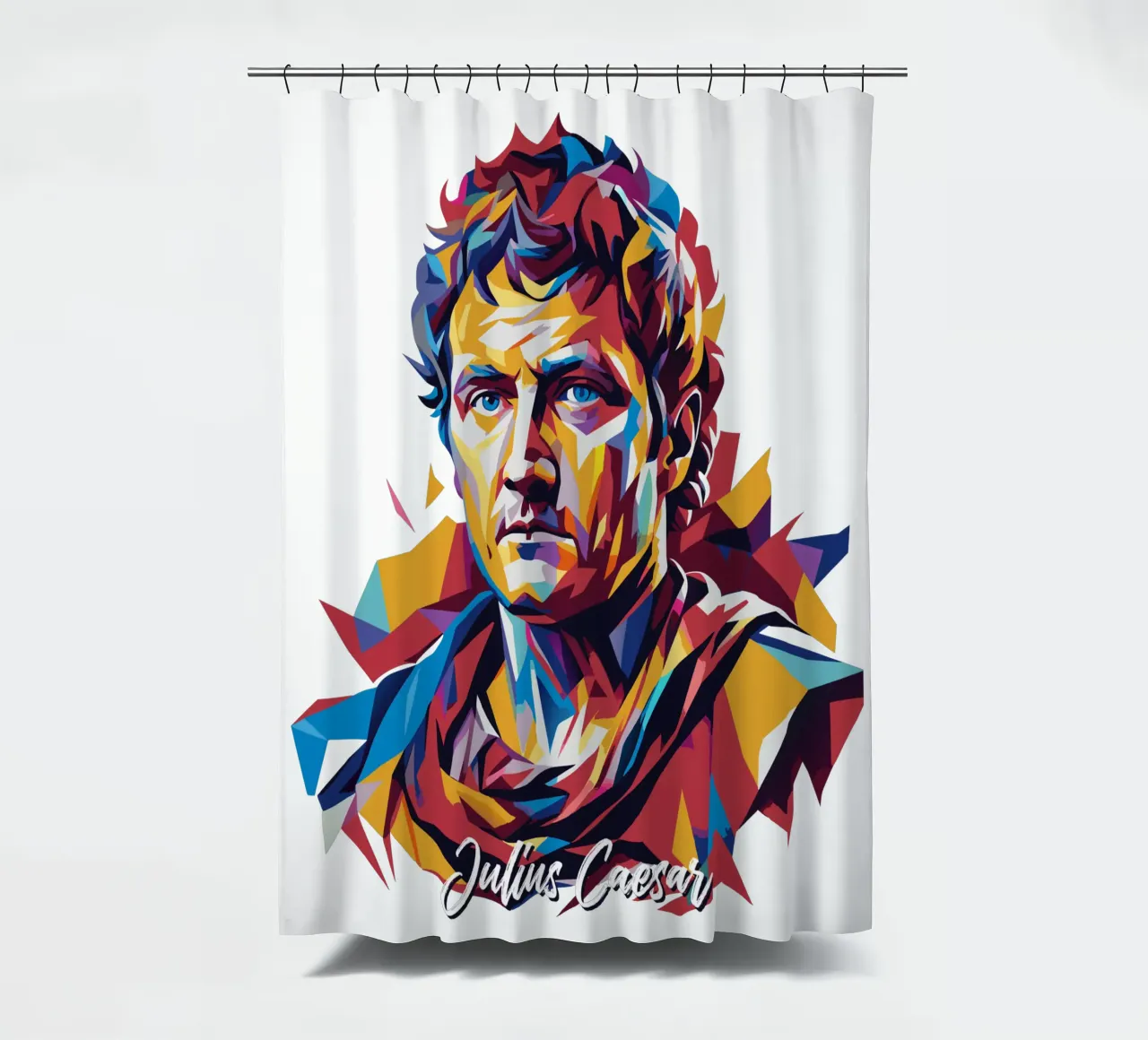 Julius Caesar WPAP Pop Art tenda da doccia da vectorartnesia