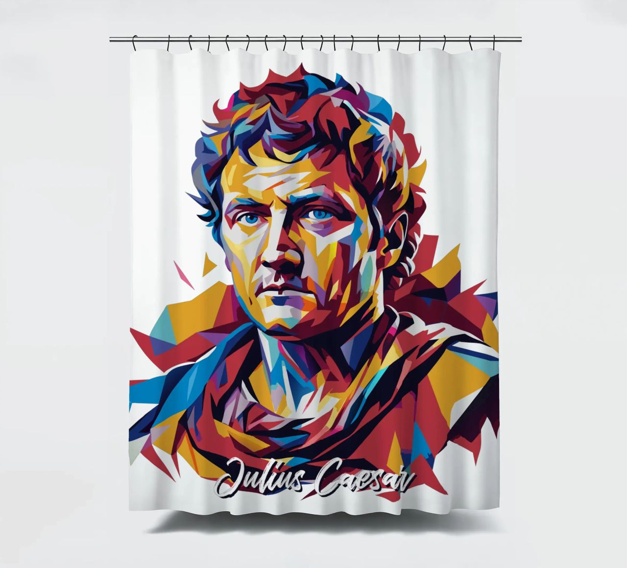Julius Caesar WPAP Pop Art tenda da doccia da vectorartnesia