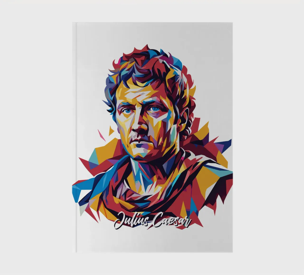 Julius Caesar WPAP Pop Art notebook by vectorartnesia