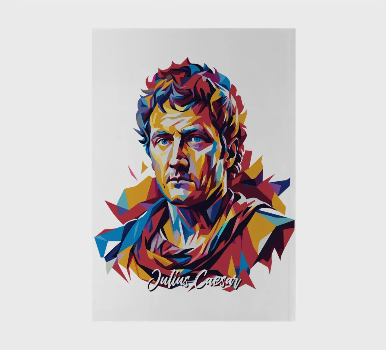 Julius Caesar WPAP Pop Art notebook by vectorartnesia