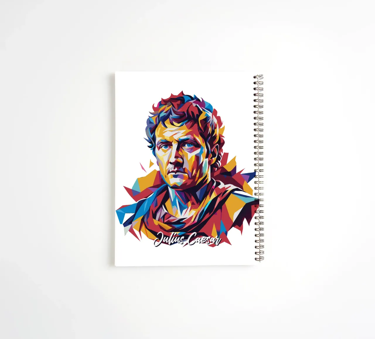Julius Caesar WPAP Pop Art spiral notebook by vectorartnesia