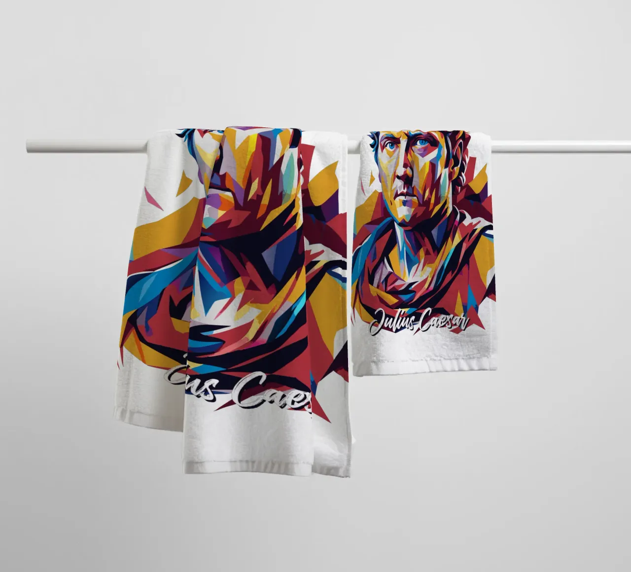 Julius Caesar WPAP Pop Art asciugamano da bagno da vectorartnesia