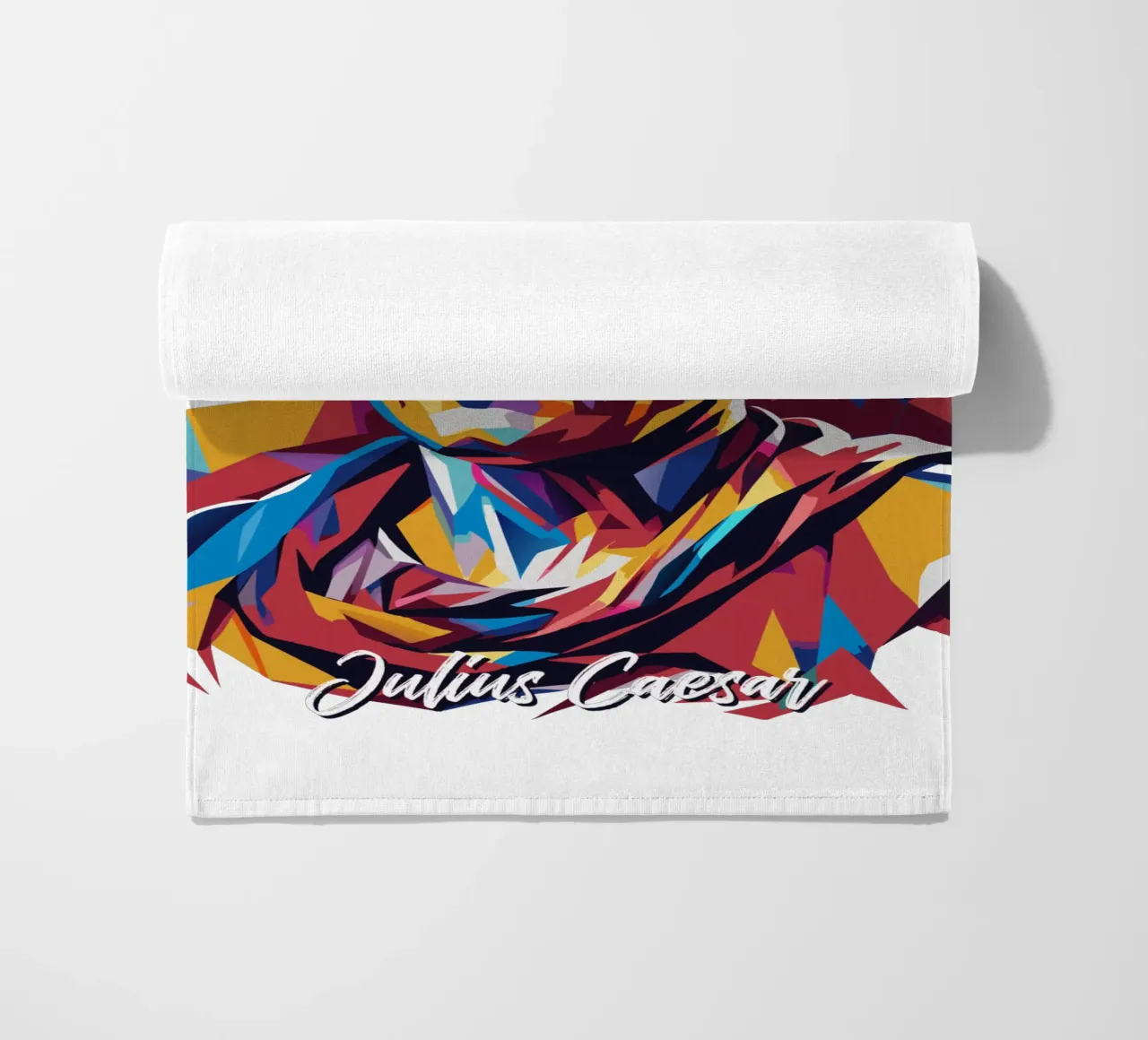 Julius Caesar WPAP Pop Art beach towel by vectorartnesia