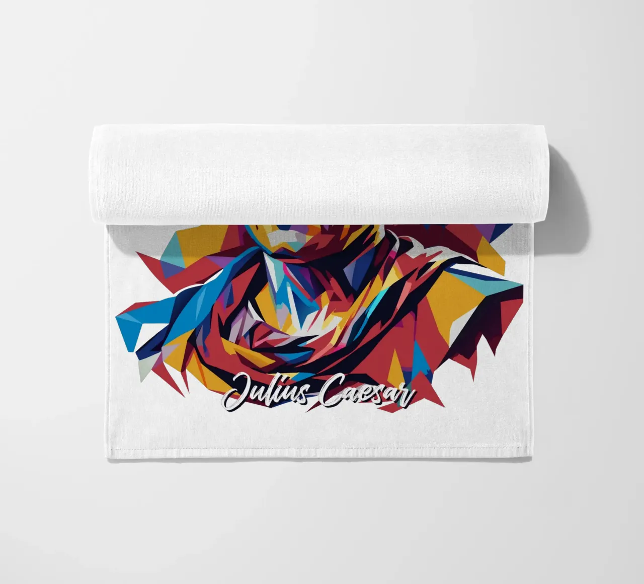 Julius Caesar WPAP Pop Art Strandtuch von vectorartnesia
