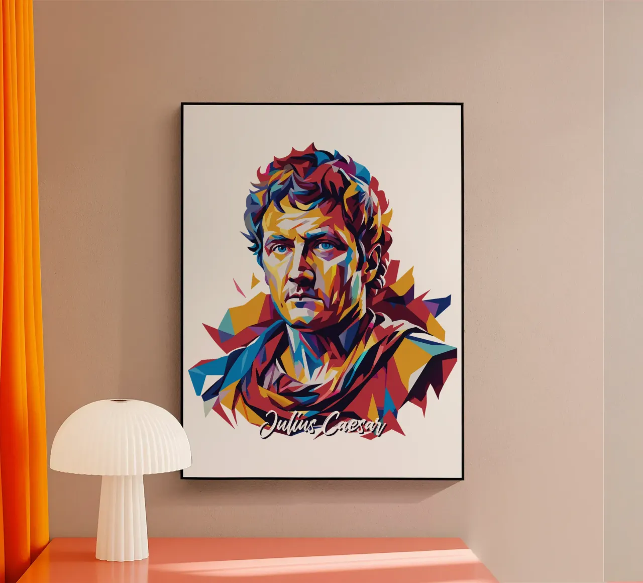 Julius Caesar WPAP Pop Art plexiglass da vectorartnesia